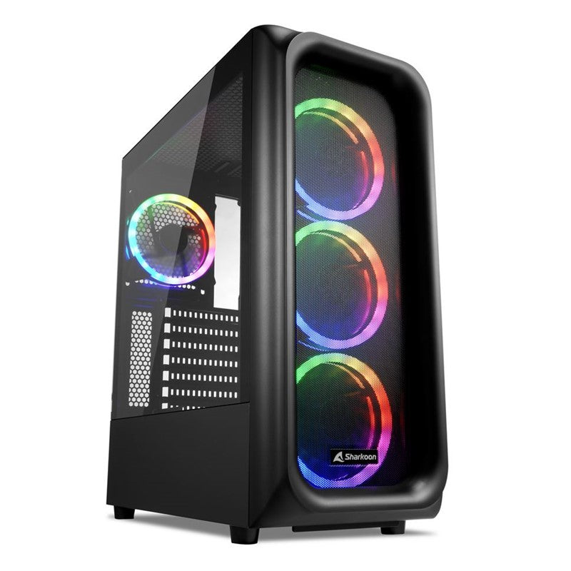 Sharkoon TG4M RGB ATX Mid Tower Gaming Case – Black