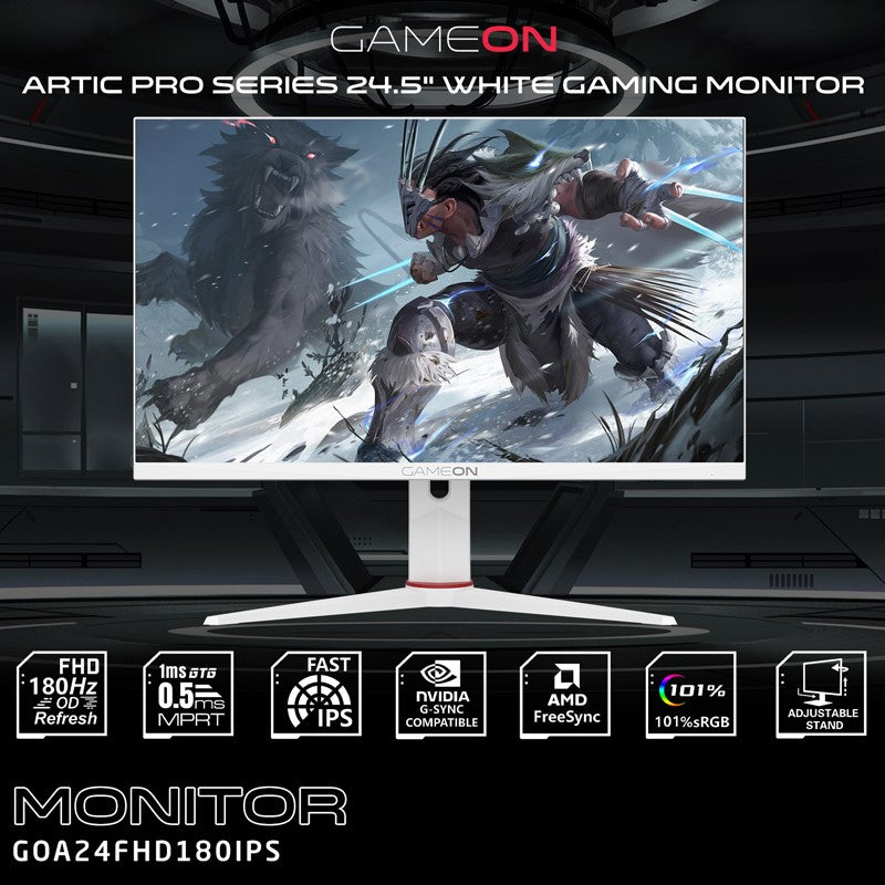 GAMEON GOA24FHD180IPS Artic Pro Series 24