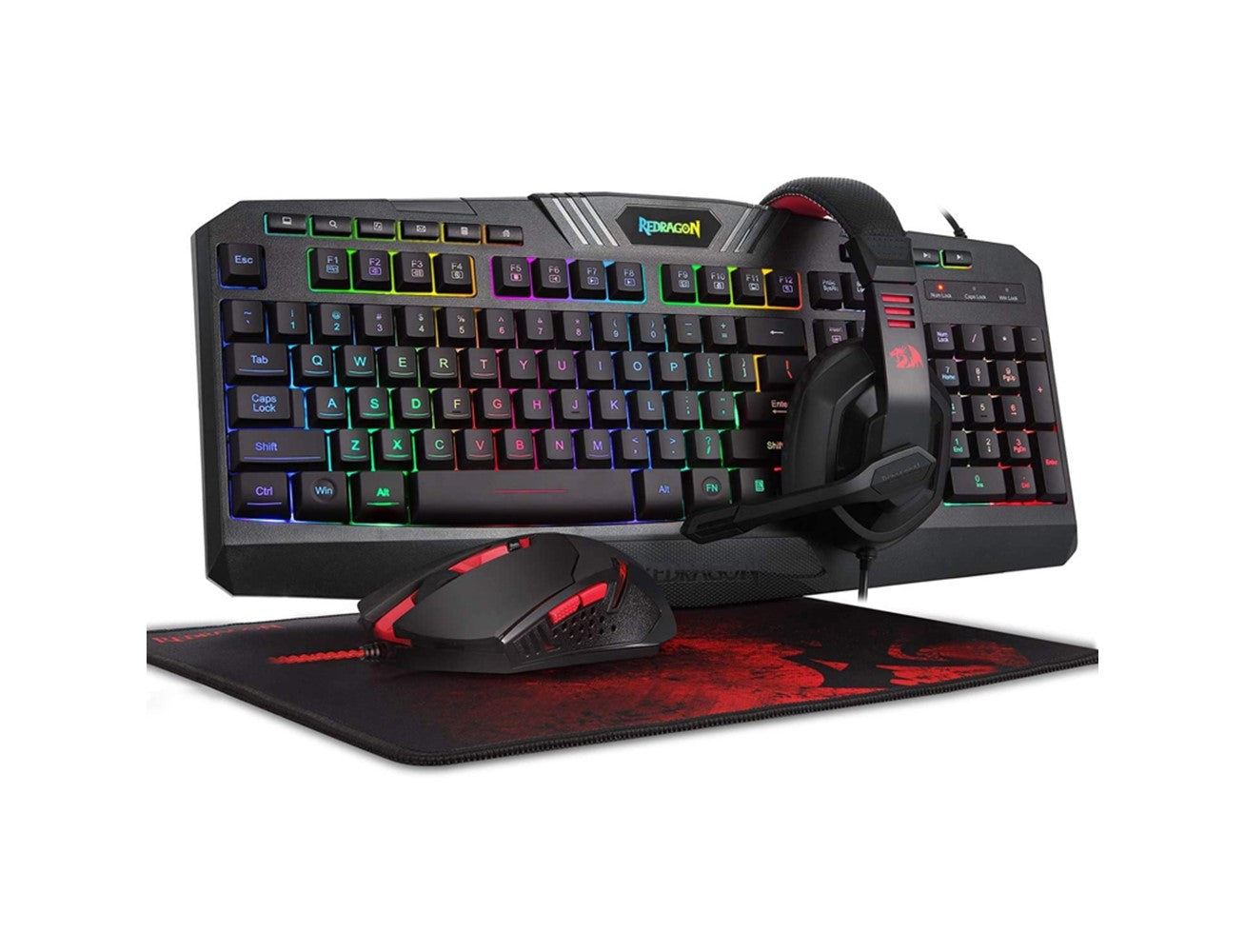 I5 GAMING PC, i5-12400F, RTX 3060Ti - 8GB with Redragon S101 PC Gaming Keyboard and Mouse Combo, Mousepad, Headset with Mic