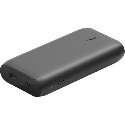 Belkin BoostCharge USB-C Powerbank 20K - 30W PD Laptop & Phone Charger with USB-C Cable - Black