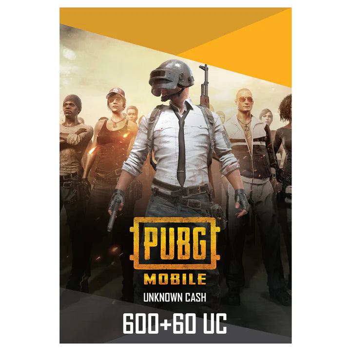 PUBG Pins 600 + 60 UC Gift Card