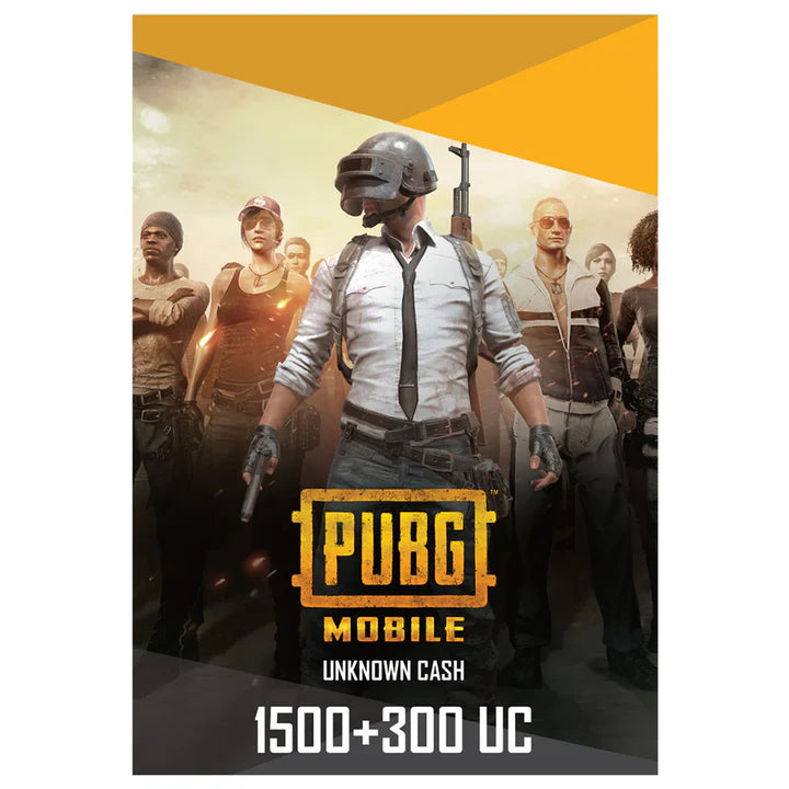 PUBG Pins 1500 + 300 UC Gift Card