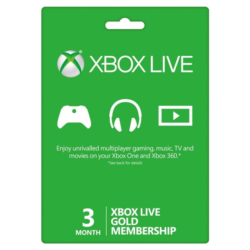 Microsoft Live 3 Month Gold Card For XBOX ONE and XBOX 360