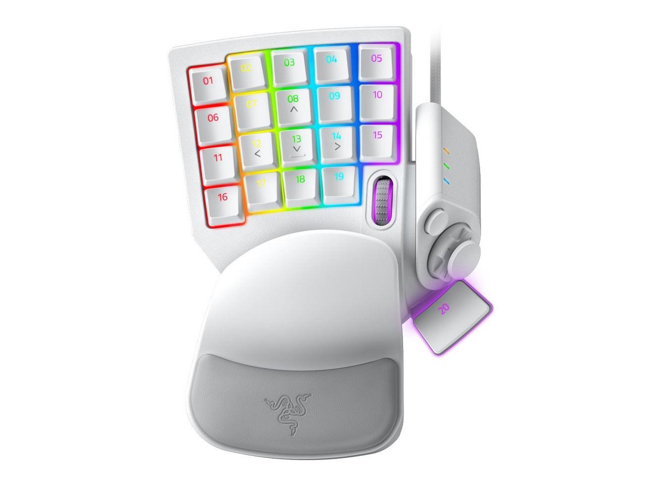 Razer Tartarus Pro Gaming Keypad: Analog-Optical Key Switches, 32 Programmable Keys, Chroma RGB - Mercury White