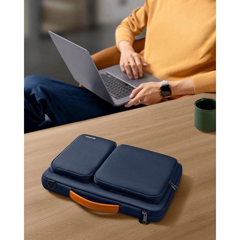 Tomtoc Versatile A42 Laptop Shoulder Bag 14.2 inch - Navy Blue