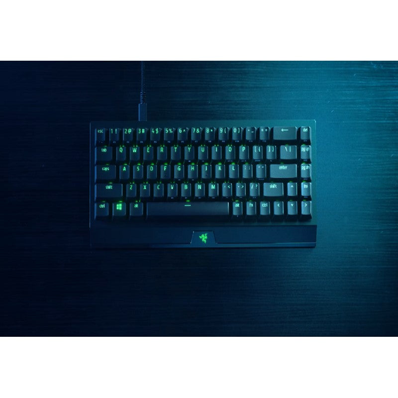 Razer BlackWidow V3 Mini HyperSpeed Wireless 65% RGB Mechanical Gaming Keyboard, Phantom Edition (Green Switch), US Layout - Black
