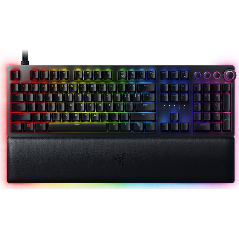 Razer Huntsman V2 Analog RGB Wired Gaming Keyboard with Analog Optical Switches (Red) Black - (US Layout)