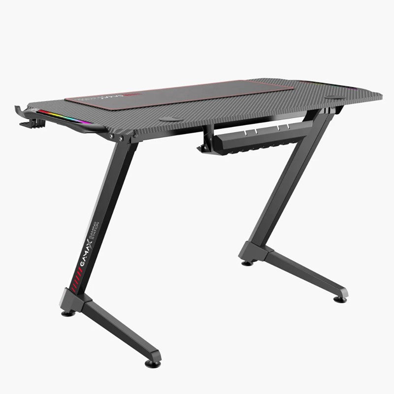 Twisted Minds A Shaped Carbon Fiber Textured RGB Gaming Desk
