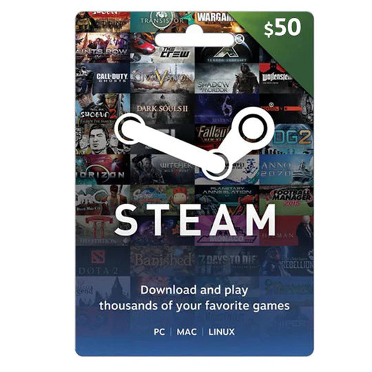 Steam Wallet Gaming Card 50$ - Only for US Account