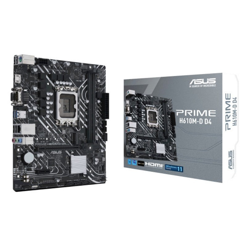 Asus Prime H610M-D D4, Socket LGA 1700, mATX Gaming Motherboard