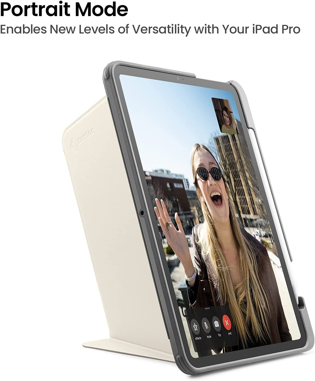 Tomtoc Inspire-B02 iPad Mini Tri-Mode Case 8.3 inch - Ivory White