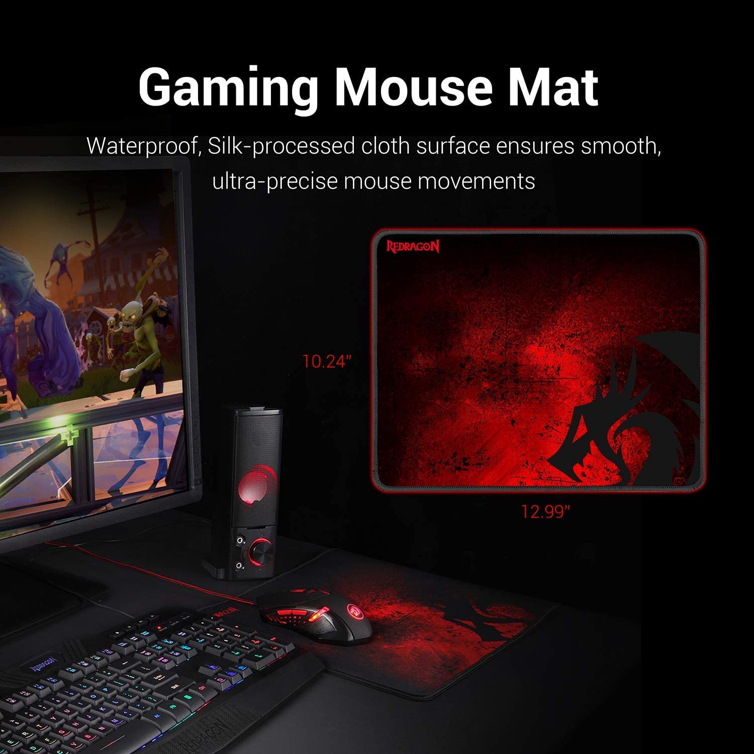 Redragon S101 PC Gaming Keyboard and Mouse Combo, Mousepad, Headset with Mic