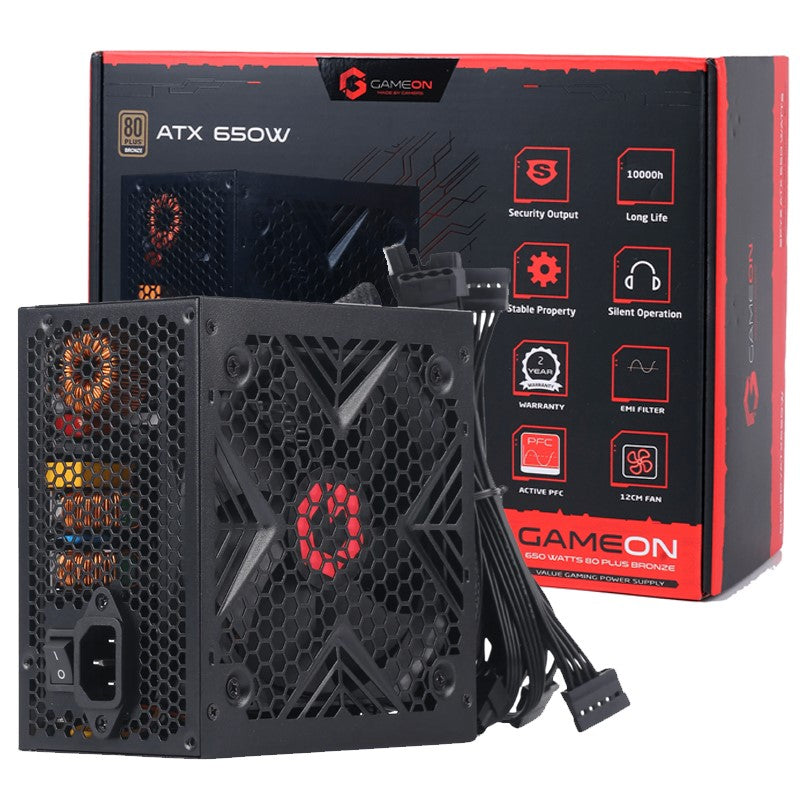 GAMEON - SPY2 ATX 650 WATTS 80 PLUS BRONZE Value Gaming Power Supply - مزود طاقة