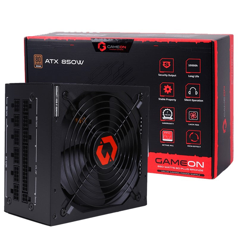 GAMEON - SPY2 ATX 850 WATTS 80 PLUS BRONZE Value Gaming Power Supply - Black - مزود طاقة