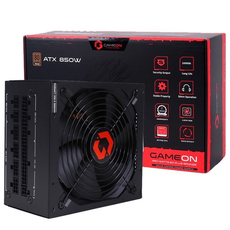 GAMEON - SPY2 ATX 850 WATTS 80 PLUS BRONZE Value Gaming Power Supply - Black