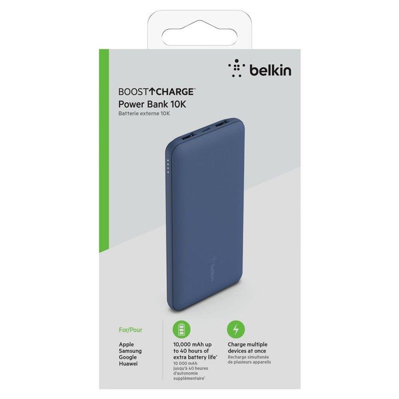Belkin - Boost Charge 10K Power Bank 15W USB-C Dual 12Wx2 USB-A - Blue