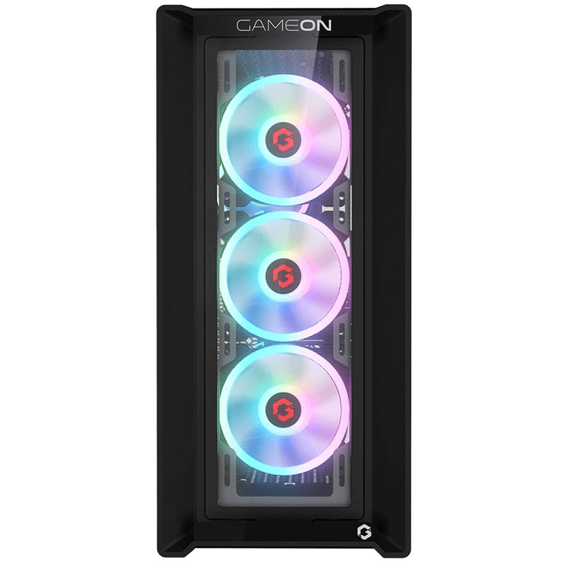 GAMEON Vortex Midnight Series Mid Tower Gaming Case - Black