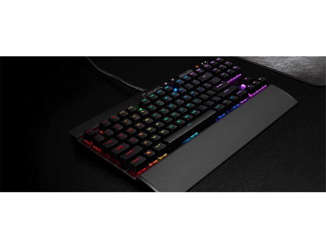 Corsair K65 RGB RAPIDFIRE Compact Mechanical Gaming Keyboard - CHERRY MX Speed RGB