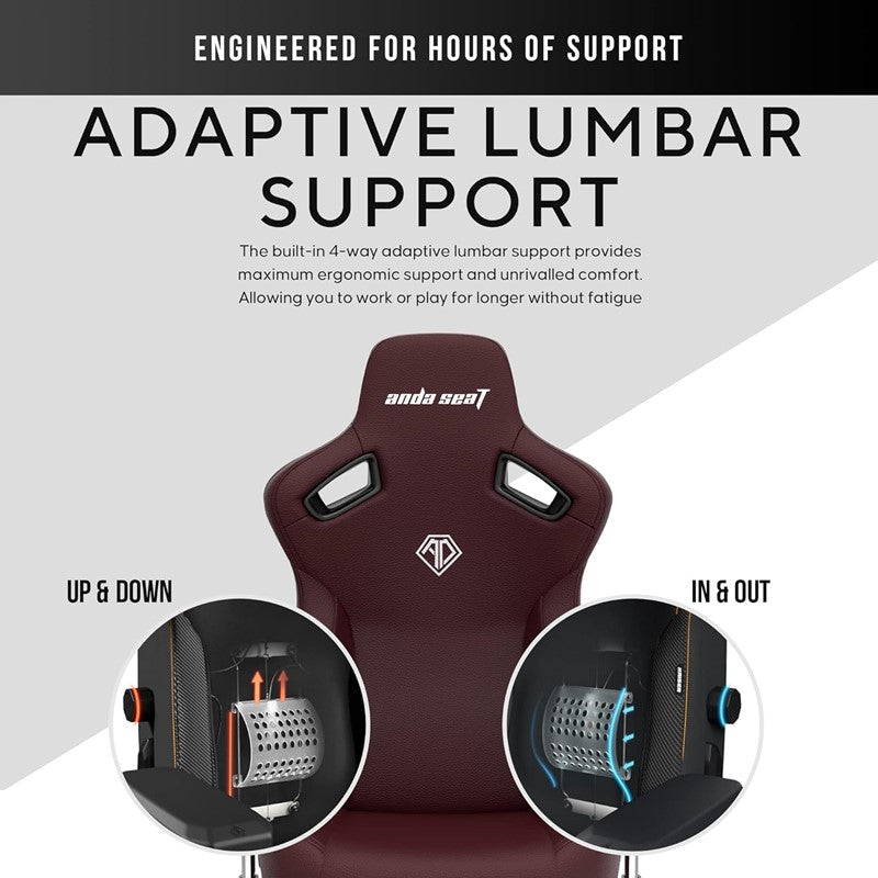 Anda Seat Kaiser 3, XL Premium Ergonomic Gaming/Office Chair - Maroon