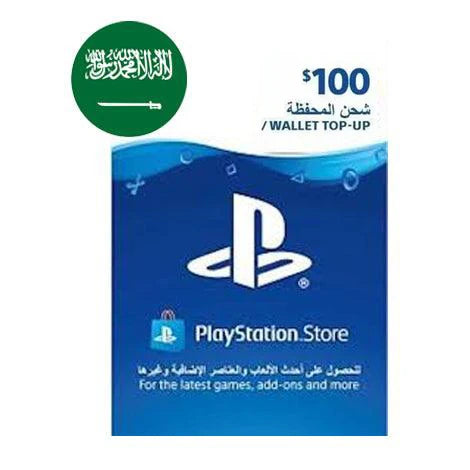 سوني بلاي ستيشن بطاقة رقمية 100 دولار - الحساب السعودي