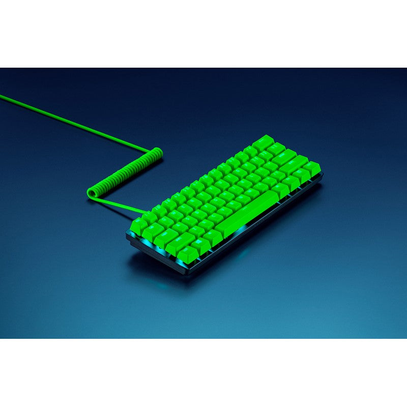 Razer PBT Keycaps + Coiled Cable Upgrade Set For Mechanical Gaming Keyboard - Razer Green