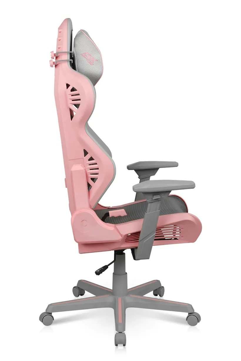 DXRacer Air Mesh Gaming Chair Modular Design Ultra-Breathable D7100 - Grey/Pink