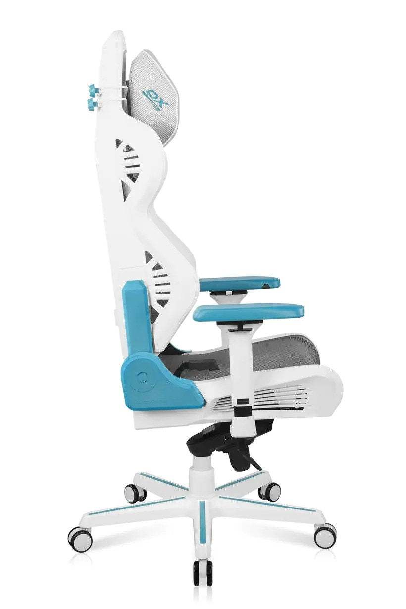 DXRacer Air Mesh Gaming Chair Modular Design Ultra-Breathable D7200 - White/Cyan