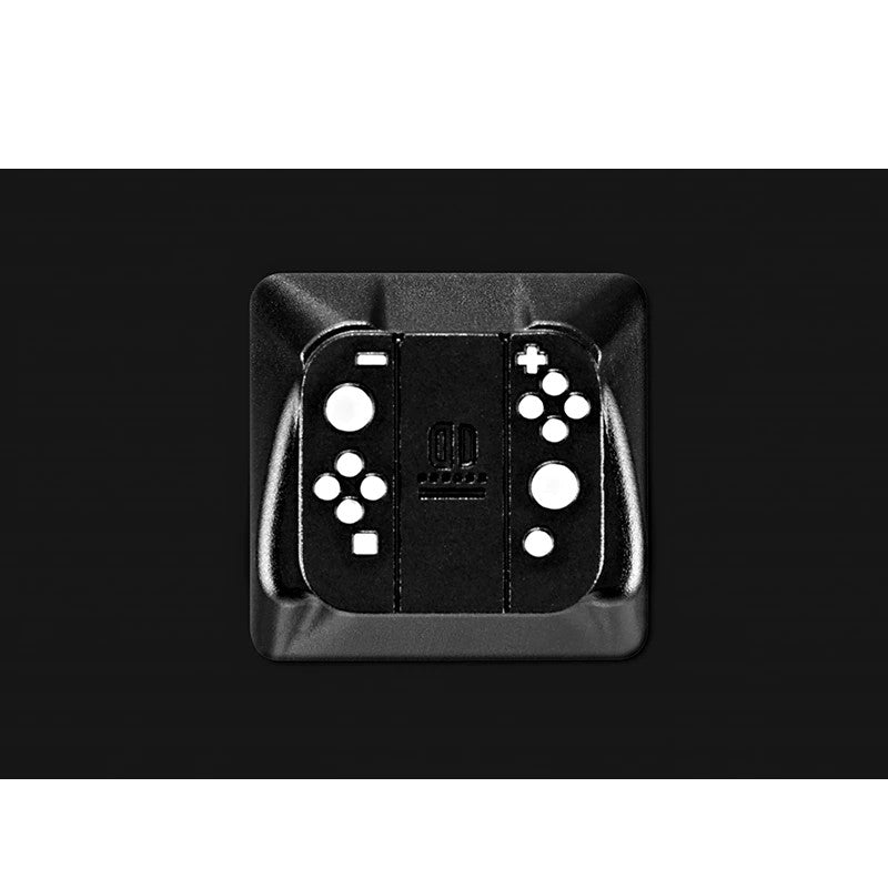 زوموبلس وحدة تحكم مخصص لالعاب تشيري مكس غطاء مفاتيح معدني للمفاتيح والمستنسخات، لعبة وفيلم مع نقش CNC (حجم 1u) - أسود/فضي


