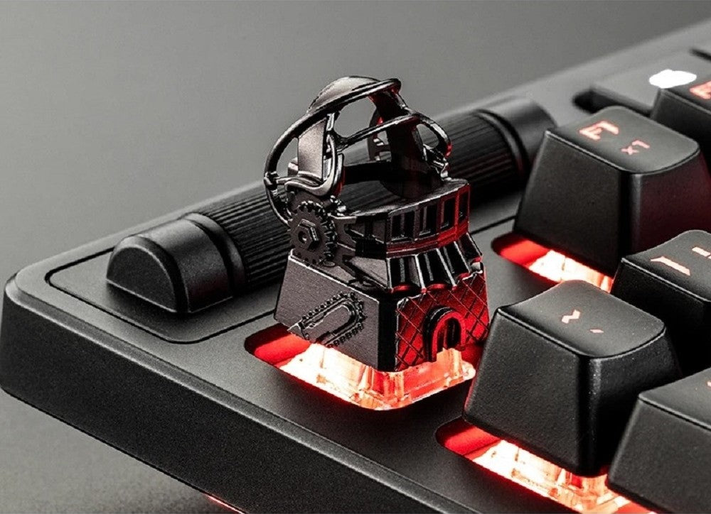 ZomoPlus Customized 3D TORTURE Cherry MX Switches And Clones, Game And Movie Theme Metal Keycap With CNC Engraving (1u Size) - Black