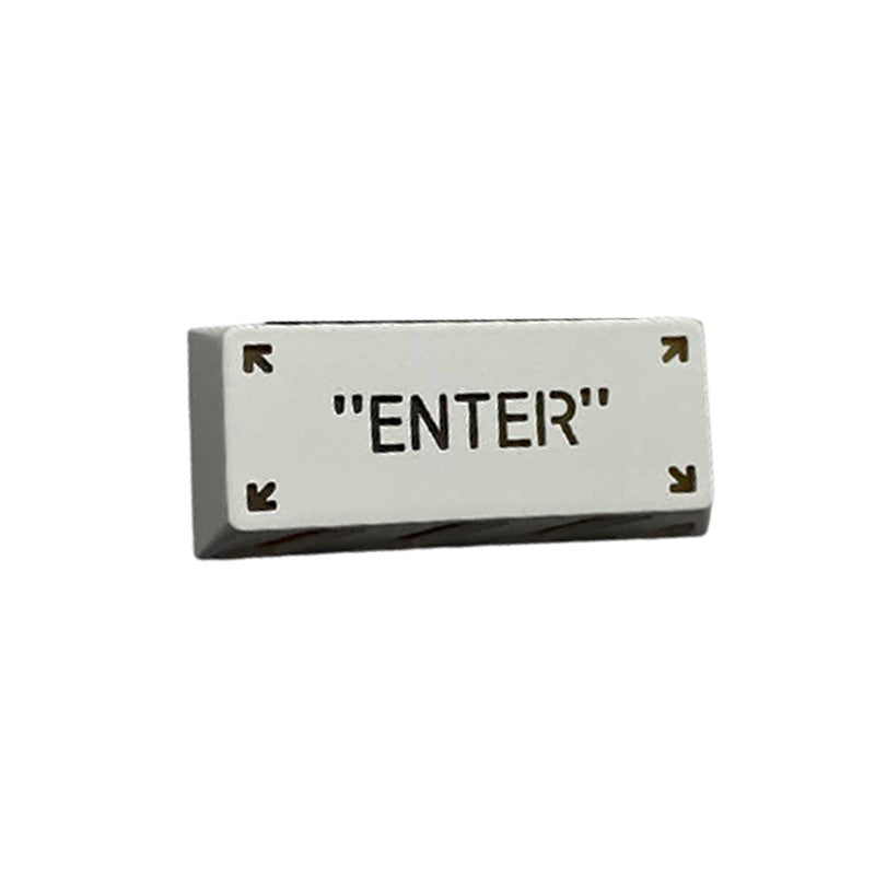 HolyOops Customized ENTER Aluminum Cherry MX Keycap With CNC Engraving (2.25u Size) - White/Orange