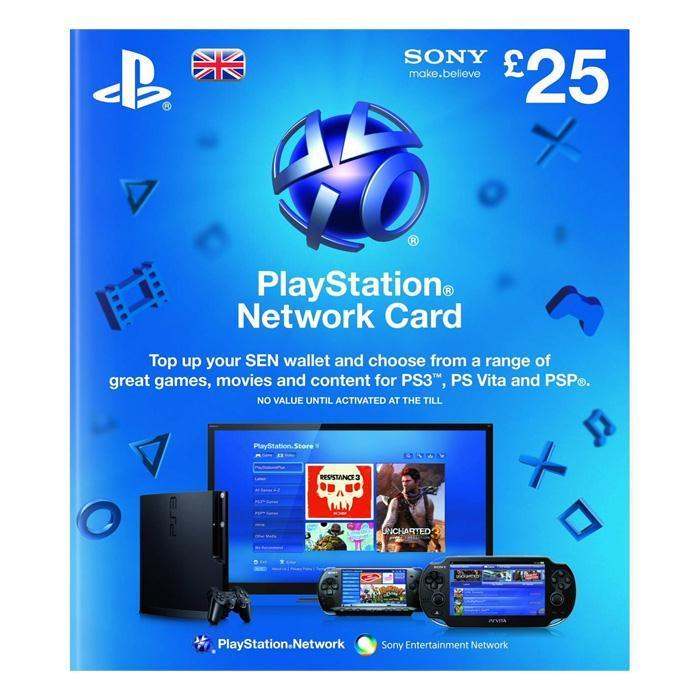 SONY Playstation Network Card £25 - PSN UK Account 