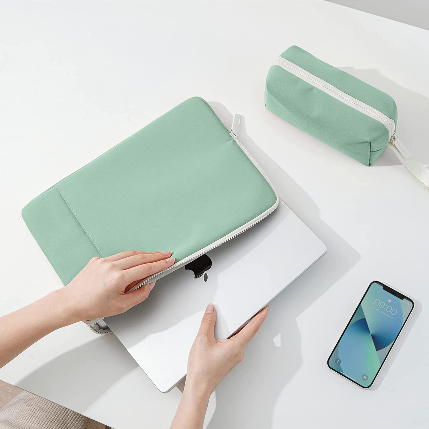 Tomtoc TheHer-A23 Jelly Laptop Sleeve Kit 13 inch - Green