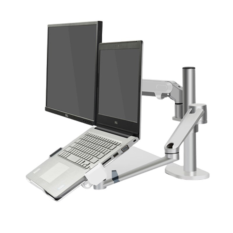 UPERGO OL-3S Aluminum 2 in 1 Monitor Arm, Laptop Stand And Mount For Gaming And Office Use, 17