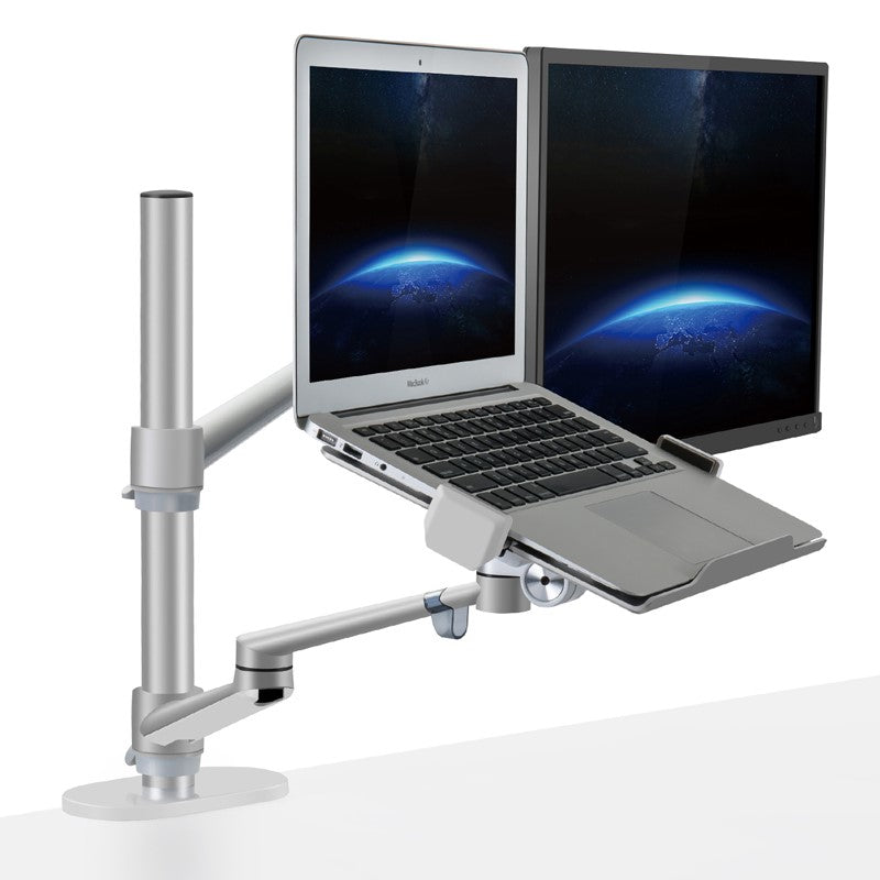 UPERGO OLL-3L Aluminum 2 in 1 Monitor Arm, Laptop Stand And Mount For Gaming And Office Use, 17