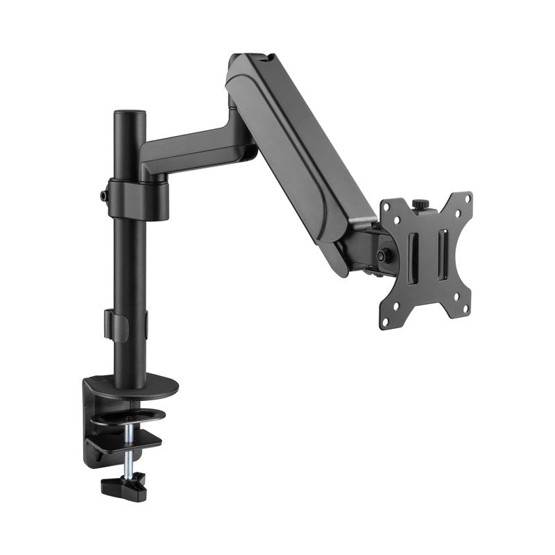 GAMEON GO-3363 Pole-Mounted Gas Spring Single Monitor Arm, Stand And Mount For Gaming And Office Use, 17