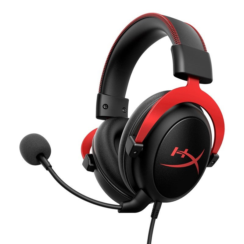HyperX Cloud II, 7.1 Surround Sound Wired Gaming Headset for PC, PS5, PS4, Xbox One, Switch - Red