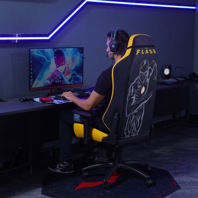 GAMEON Licensed Gaming Chair With Adjustable 4D Armrest & Metal Base - Flash