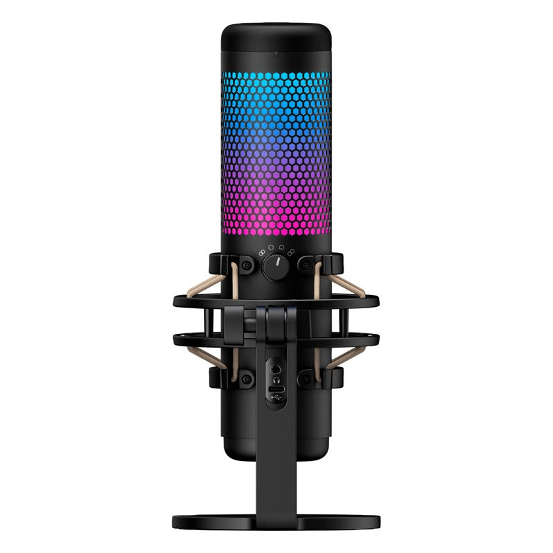 HyperX QuadCast S RGB USB Condenser Standalone Gaming Microphone for PC, PS5, PS4 & Mac - Black