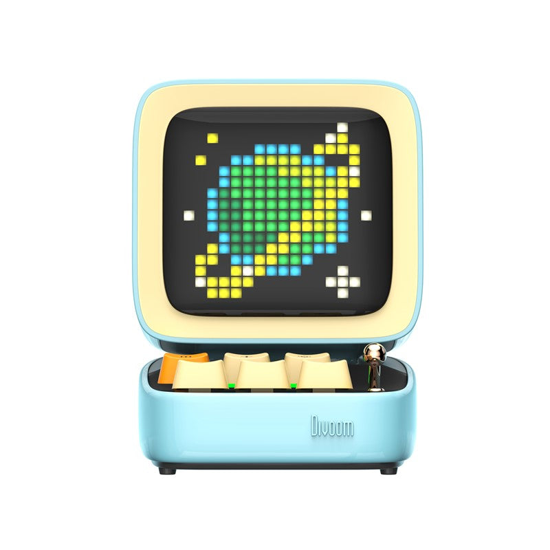 Divoom Ditoo-Pro Retro Pixel Art Bluetooth Speaker with RGB Mechanical Keyboard - Blue