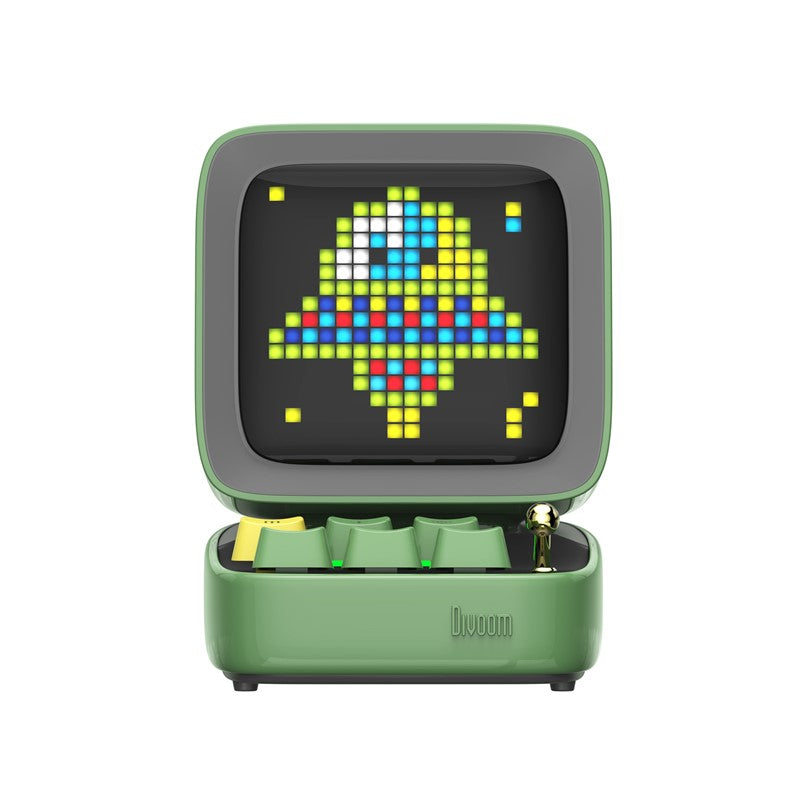 Divoom Ditoo-Pro Retro Pixel Art Bluetooth Speaker with RGB Mechanical Keyboard - Green