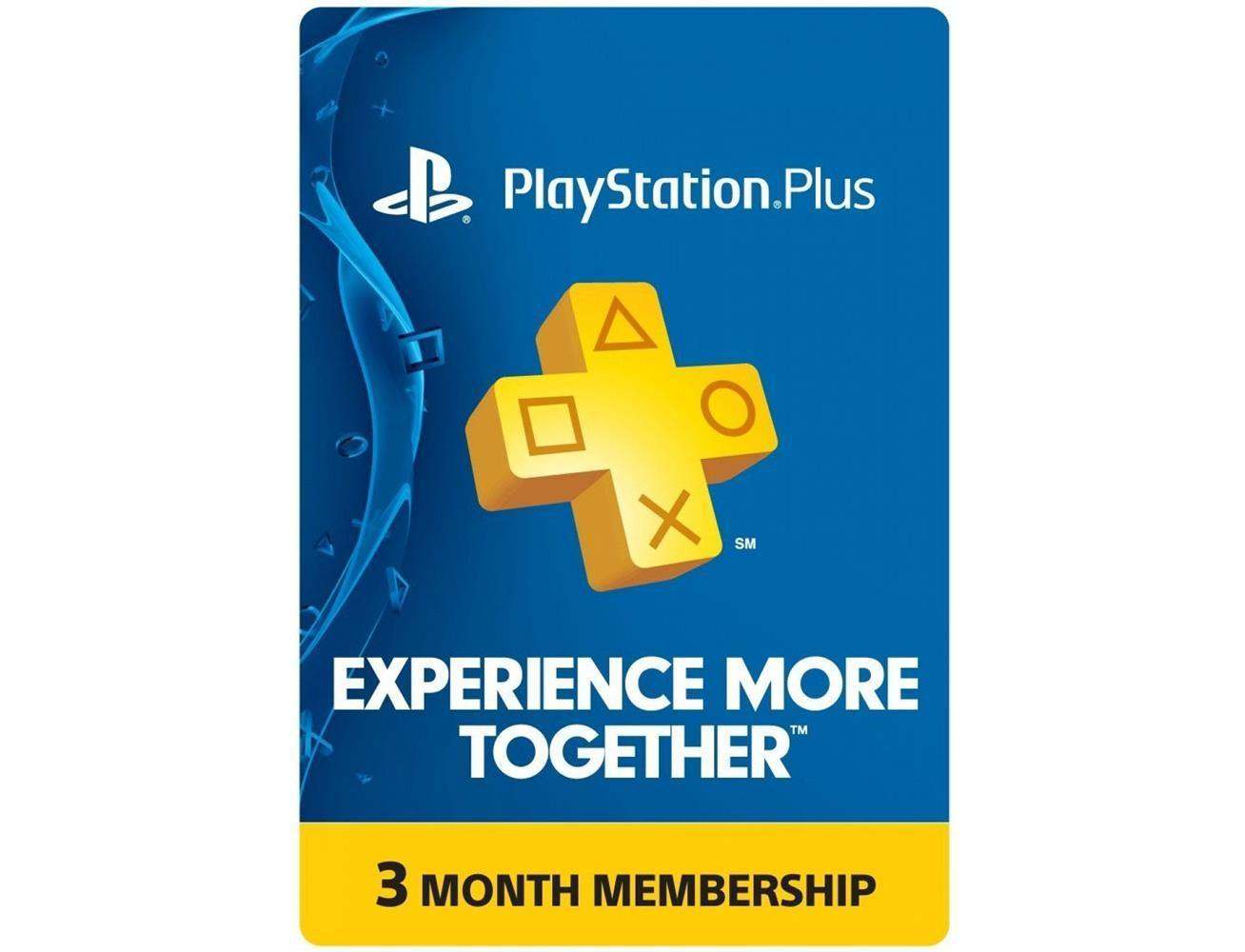 SONY Playstation Plus Card - 3 Month Membership Cards - PSN US Account - BlinkQA