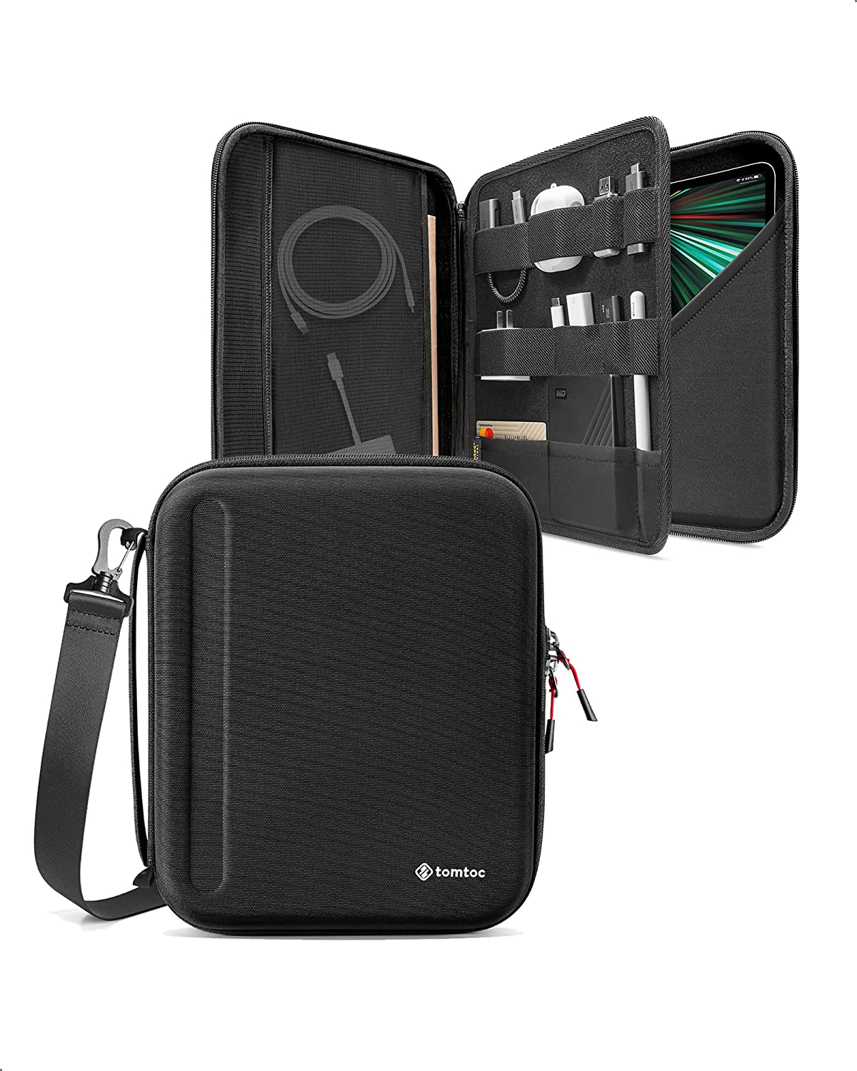 Tomtoc FancyCase-A06 iPad Case 12.9 inch with Strap Black