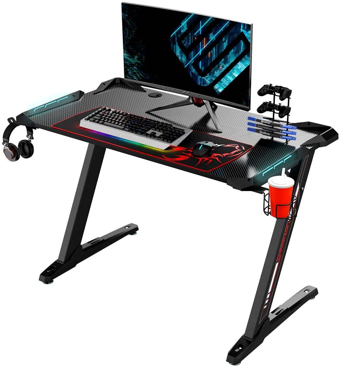 Eureka Ergonomic Z1-S PRO Gaming Desk With RGB Lights 