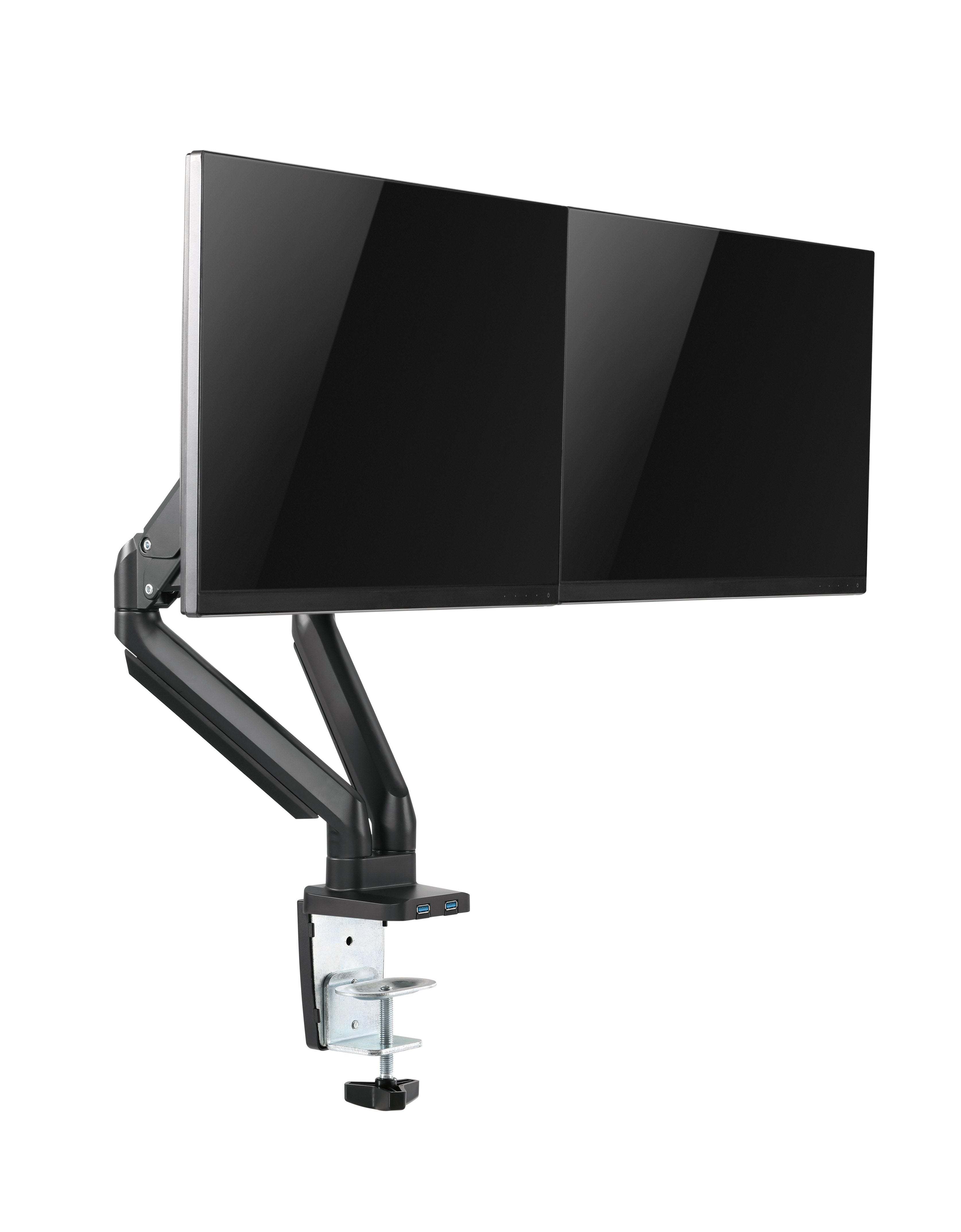 Twisted Minds Premium Dual Monitor Aluminum Gas Spring Pole Mounted Monitor Arm - BlinkQA