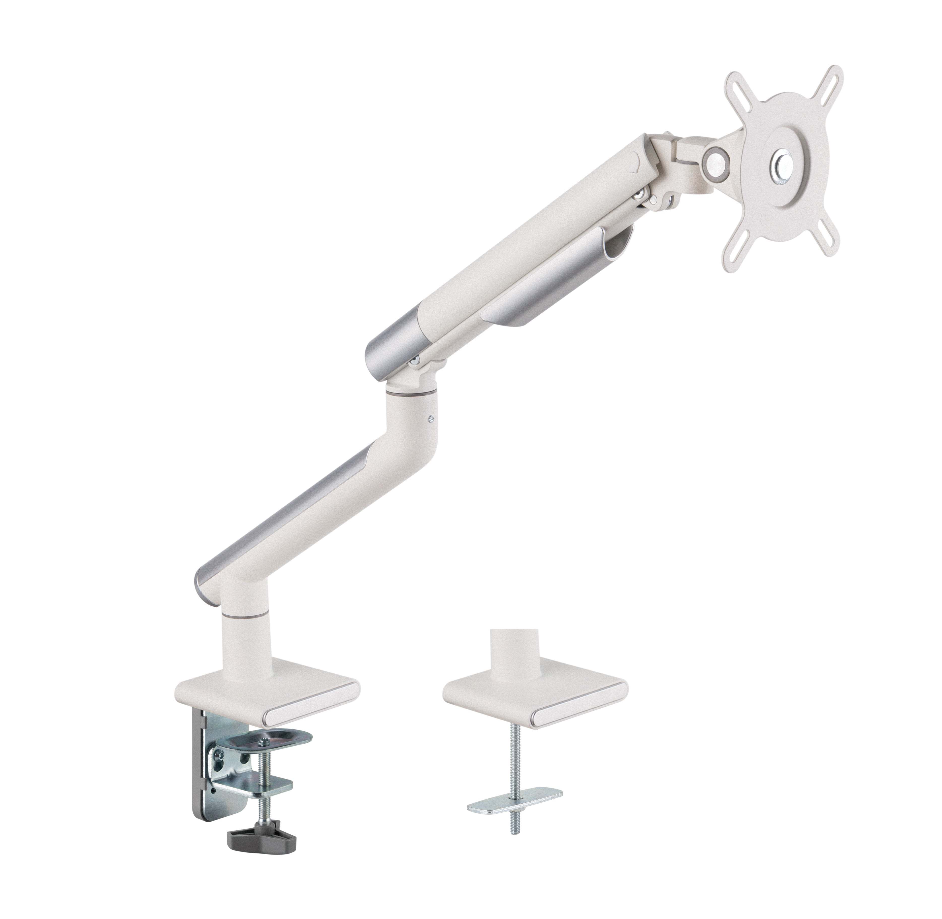 Twisted Minds Single Monitor Premium Slim Aluminum Spring Assisted Monitor Arm - White