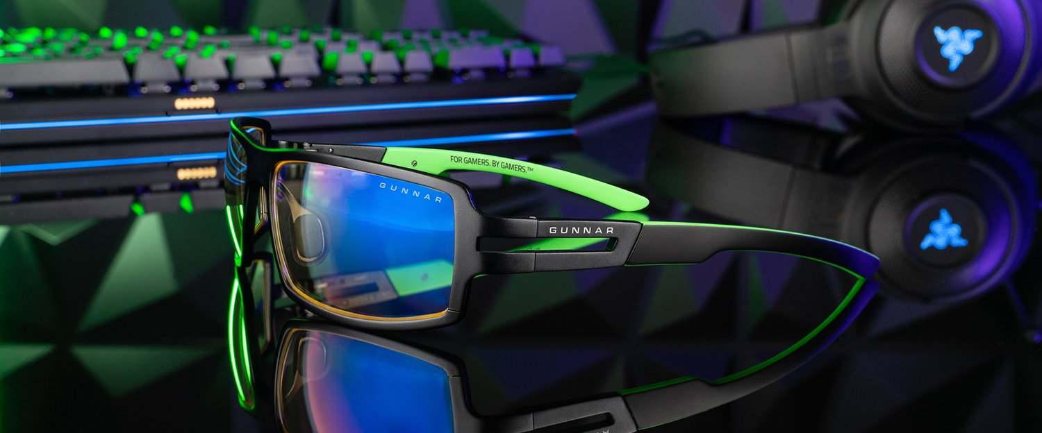 Gunnar Razer RPG Edition Protective Gaming Eyewear (Onyx Frame, Amber Lens Tint) - Think24 Gaming & Gadgets Qatar