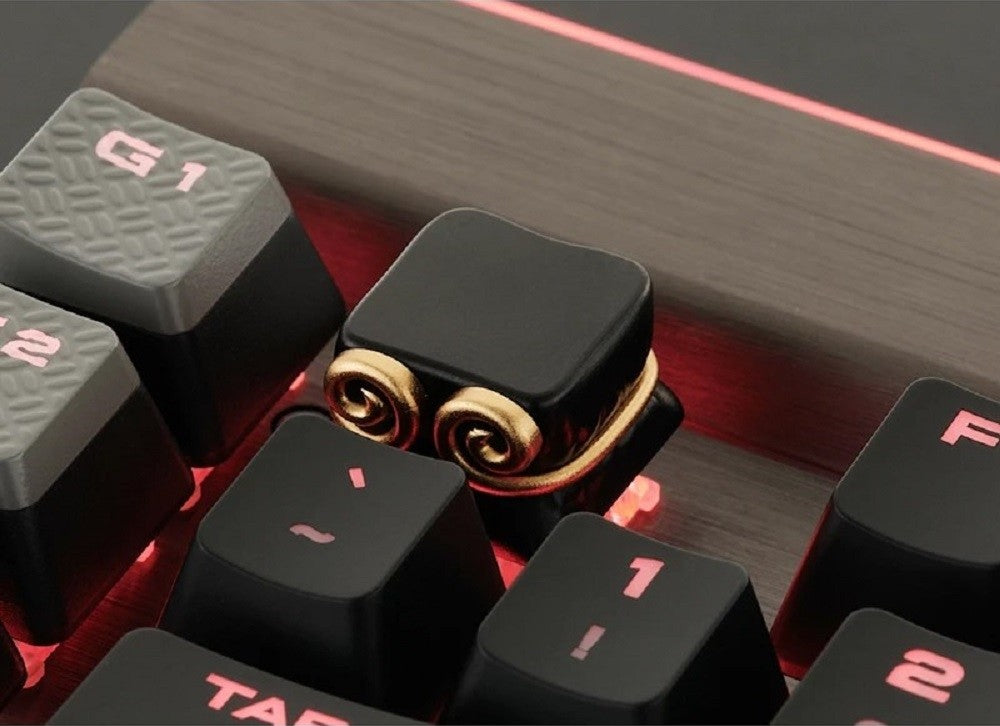 زوموبلس مفاتيح واستنساخات Cherry MX هوكونج ثلاثية الأبعاد مخصصة، غطاء مفاتيح معدني بموضوع اللعبة والفيلم مع نقش CNC (حجم 1u) - أسود/أحمر