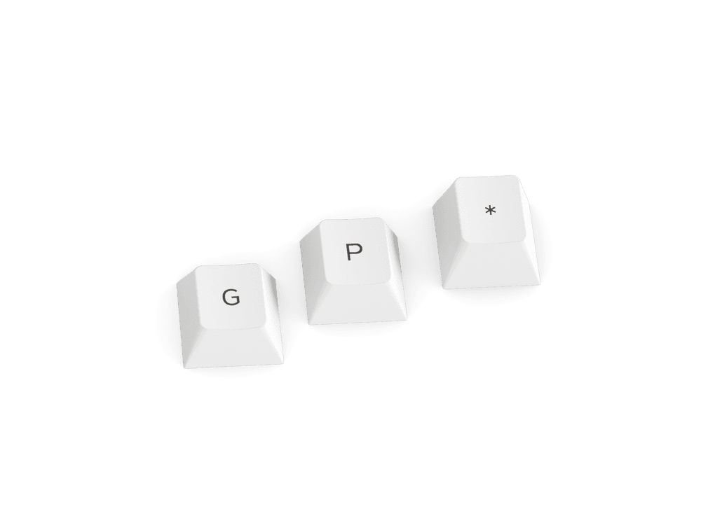 Glorious PBT Keycaps - Arctic White - Think24 Gaming & Gadgets Qatar